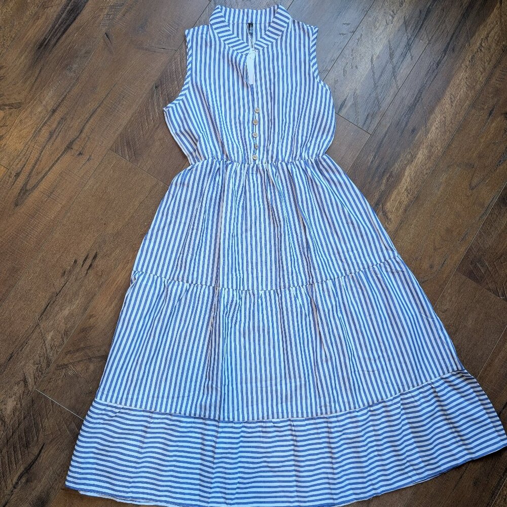 Women's Ruffle A-Line Midi Dress